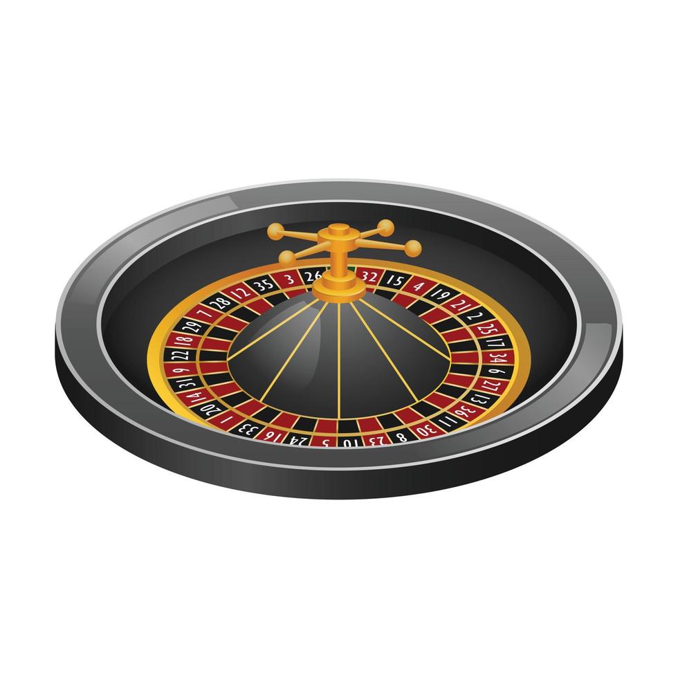 grijs roulette casino model, realistisch stijl vector