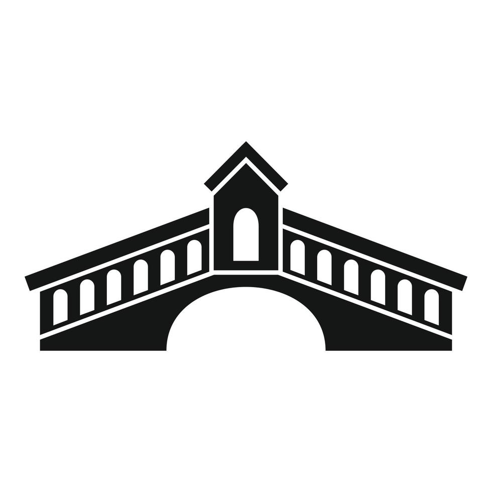 architectuur brug icoon, gemakkelijk stijl vector
