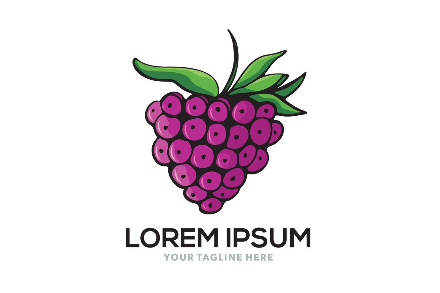 druif fruit logo ontwerp sjabloon vector