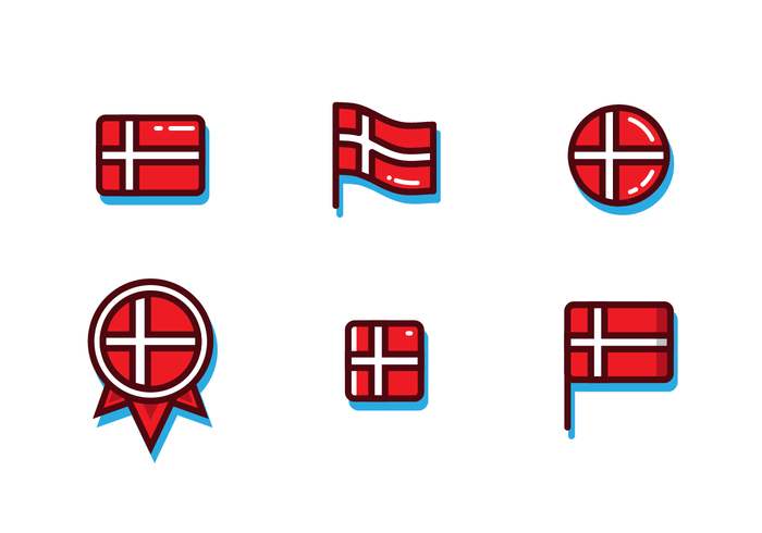 Gratis Deense Vlag Vector