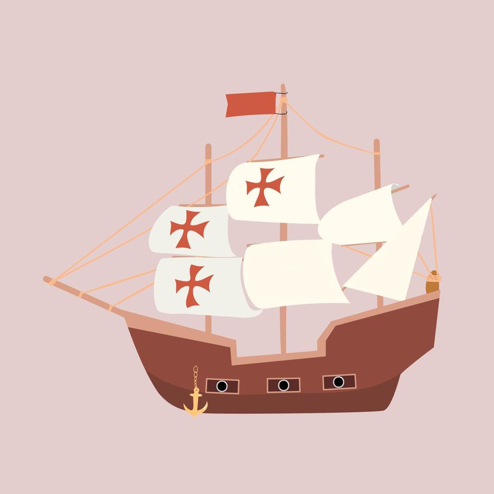 caravel schip navigatie vector