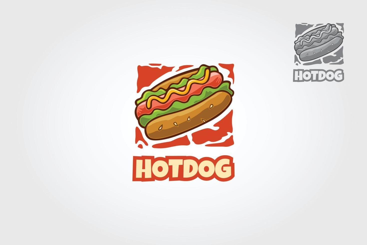 heet hond vector logo tekenfilm. hotdog illustratie, geschikt voor ieder bedrijf verwant naar hotdog restaurant of iets gerelateerde.vector logo sjabloon.