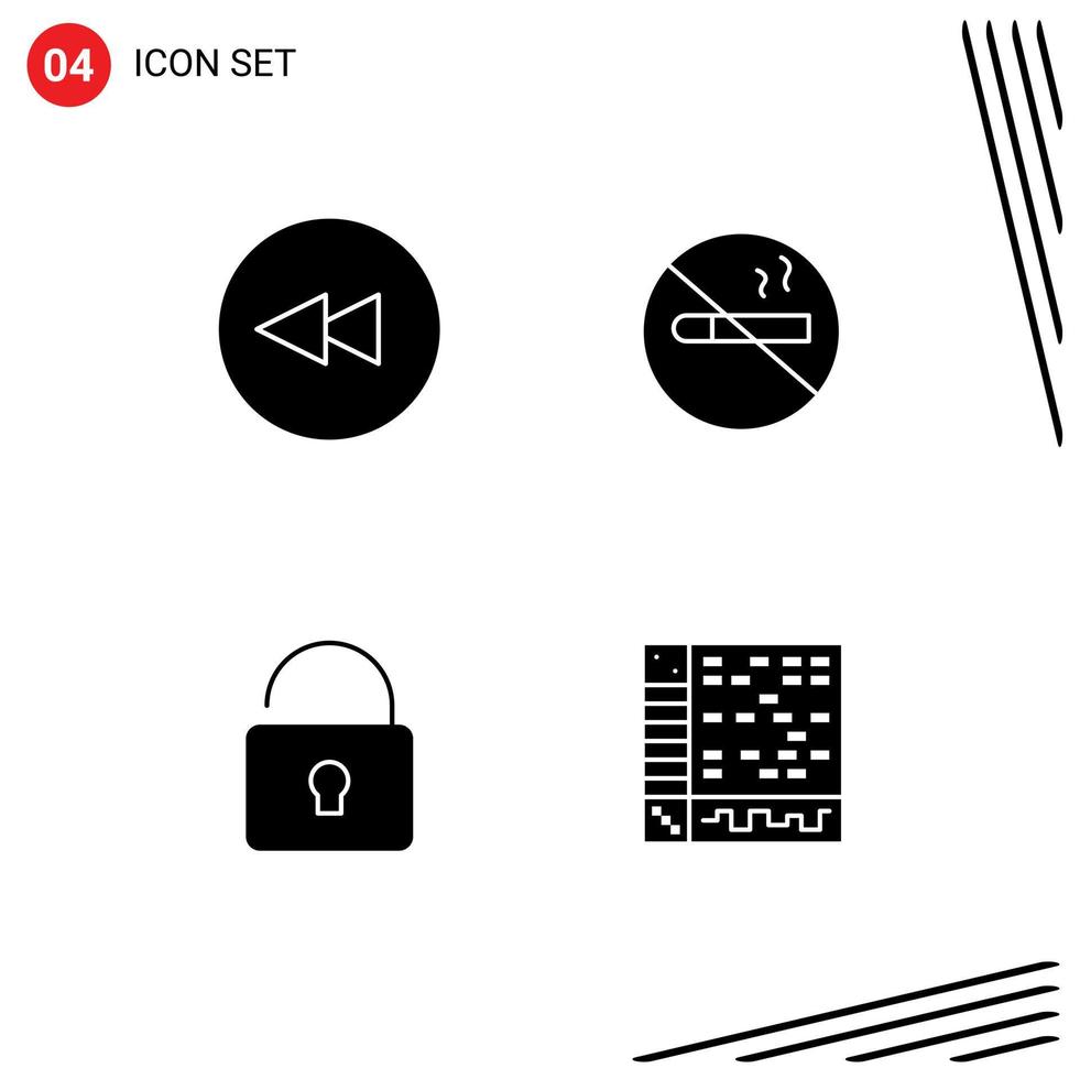 4 gebruiker koppel solide glyph pak van modern tekens en symbolen van achteruit veiligheid roken Gezondheid toepassing bewerkbare vector ontwerp elementen
