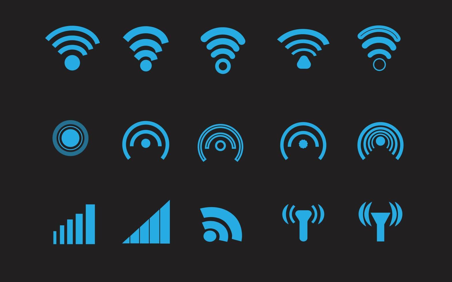 een reeks van bundels in de het formulier van een draadloze internet verbinding dat kan worden gebruikt in uw zichtbaar ideeën vector