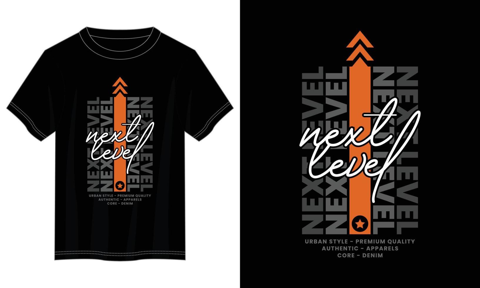 De volgende niveau typografie t overhemd ontwerp, motiverende typografie t overhemd ontwerp, inspirerend citaten t-shirt ontwerp, vector citaten belettering t overhemd ontwerp voor afdrukken