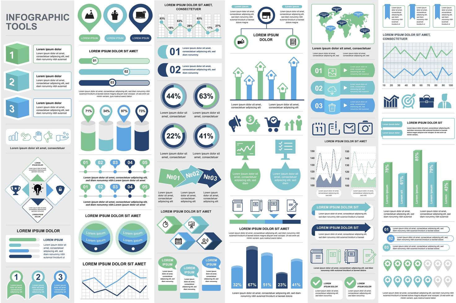 bundel zakelijke infographic elementen vector