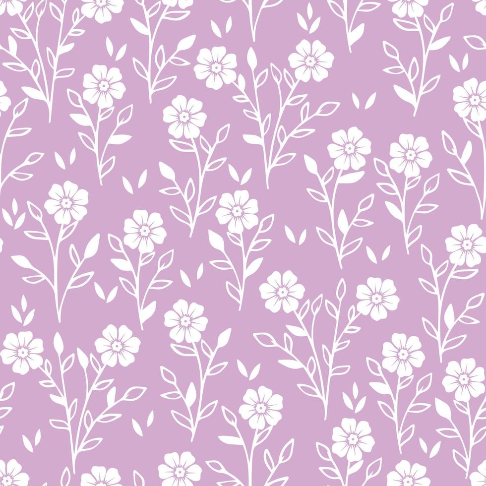 wit bloemen Aan roze achtergrond. naadloos bloemen patroon vector