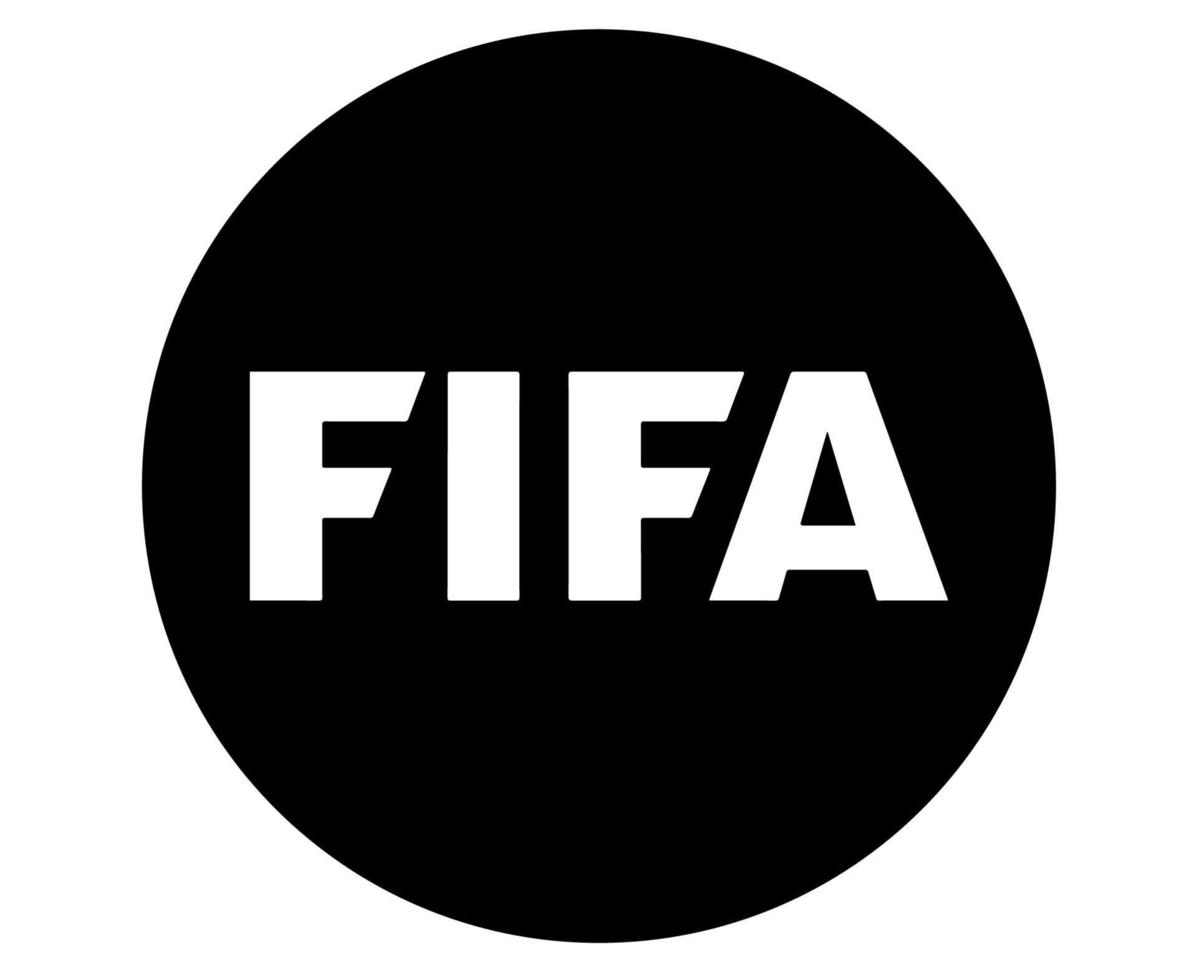 fifa officieel logo wit en zwart symbool ontwerp vector abstract illustratie