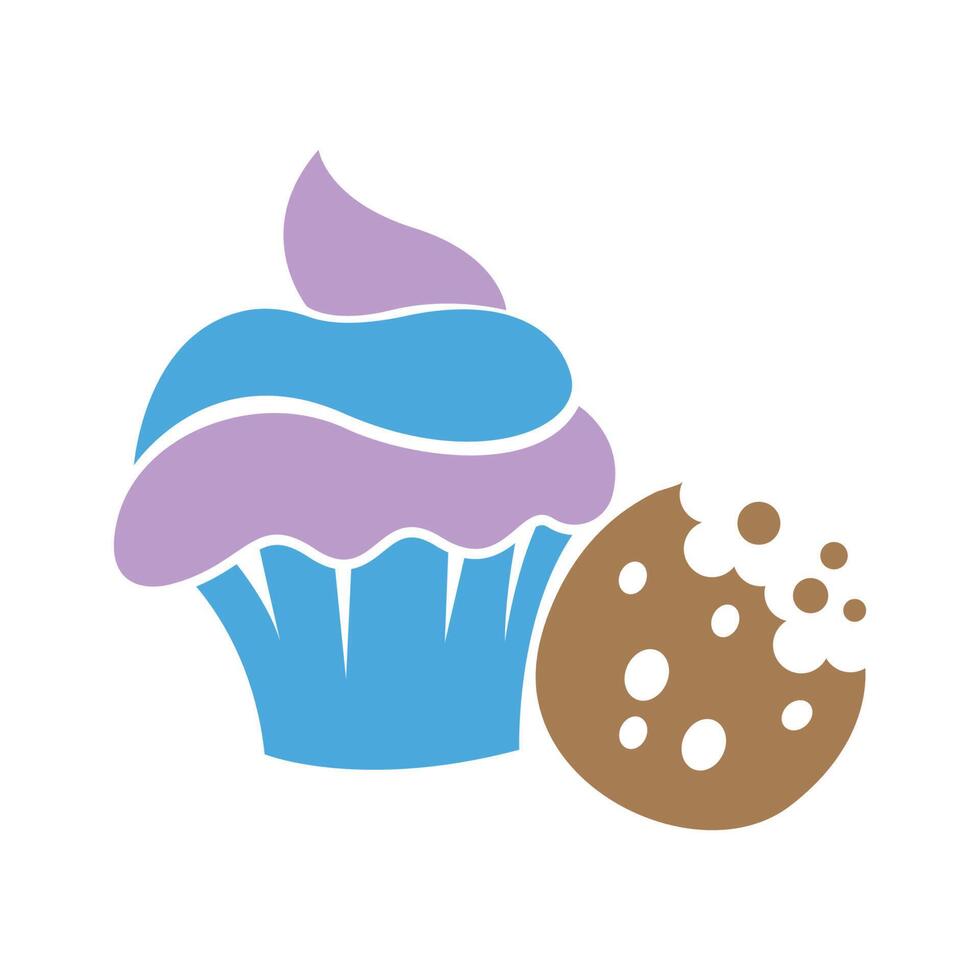 taart icoon logo ontwerp vector