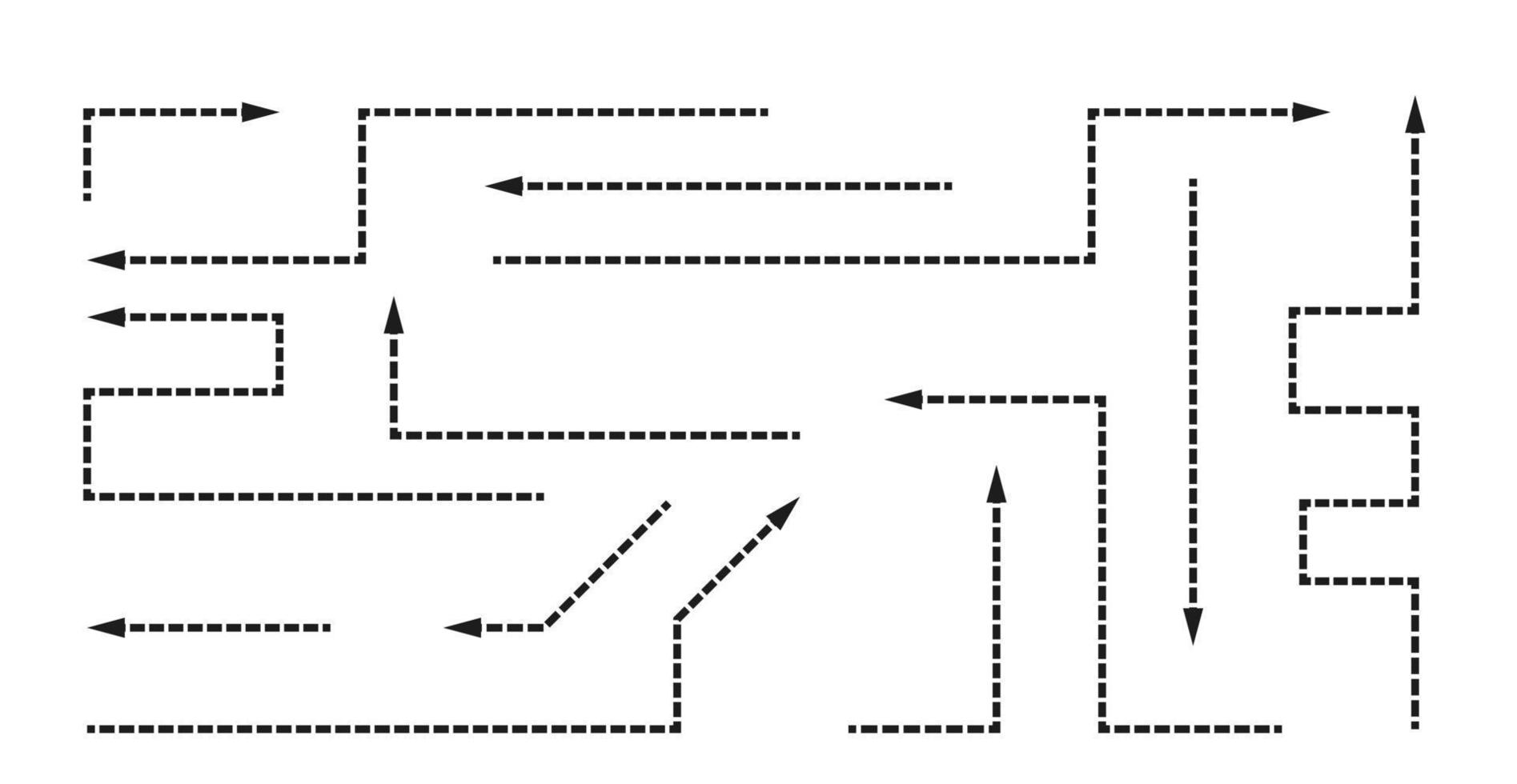 reeks van hand- getrokken strip pijl vector