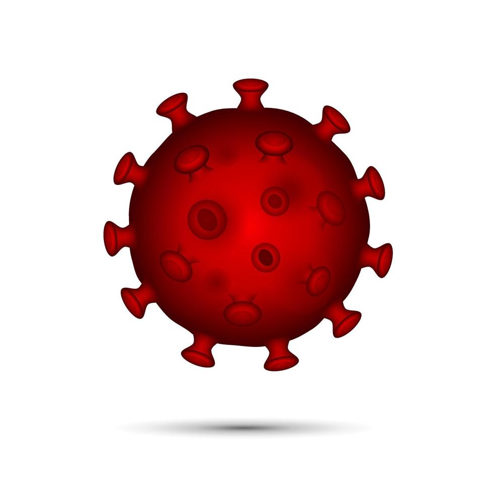 rood virus Aan wit achtergrond voor medisch. corona virus, covid 19-ncp. coronavirus ncov aangegeven is enkelstrengs rna virus. dna en rna virussen. SARS-CoV-2. mers-cov. . vector illustratie