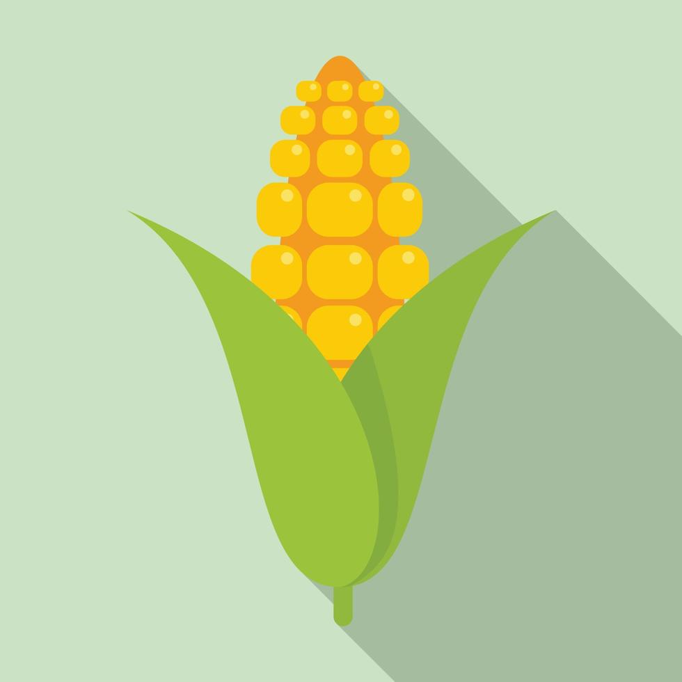 landbouw maïs icoon, vlak stijl vector