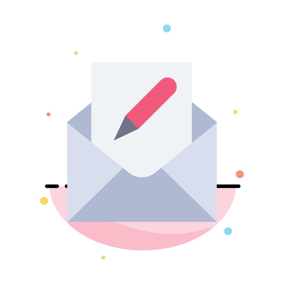 componeren Bewerk e-mail envelop mail abstract vlak kleur icoon sjabloon vector