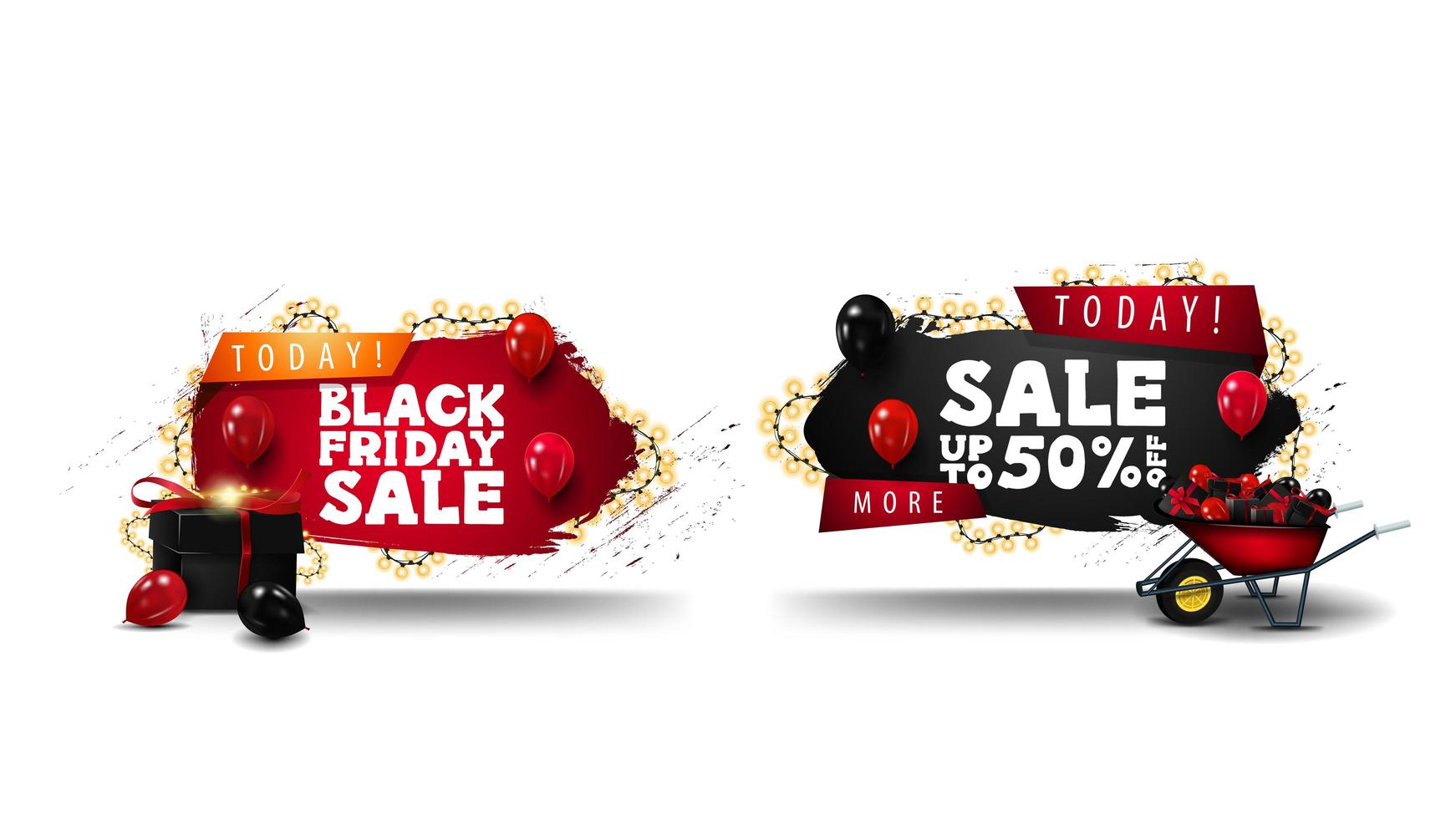 speciale aanbieding, Black Friday-uitverkoopbadges vector