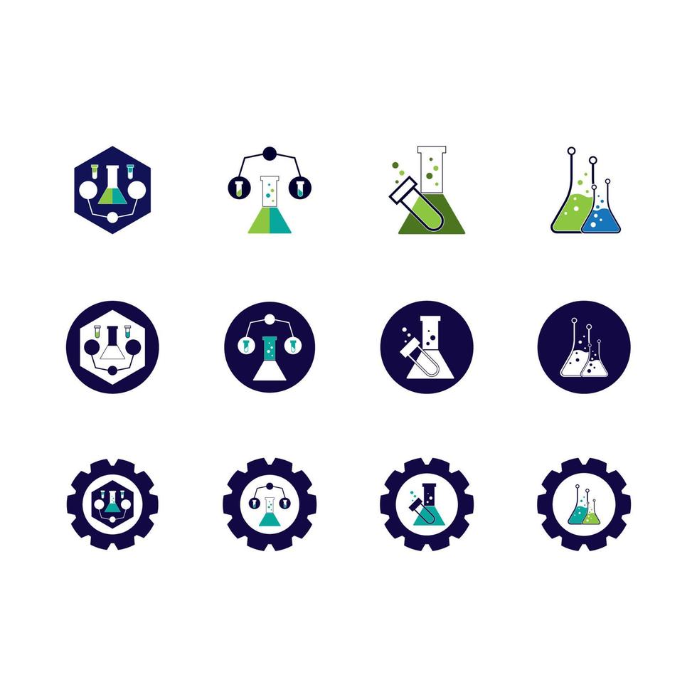 chemie logo vector sjabloon illustratie