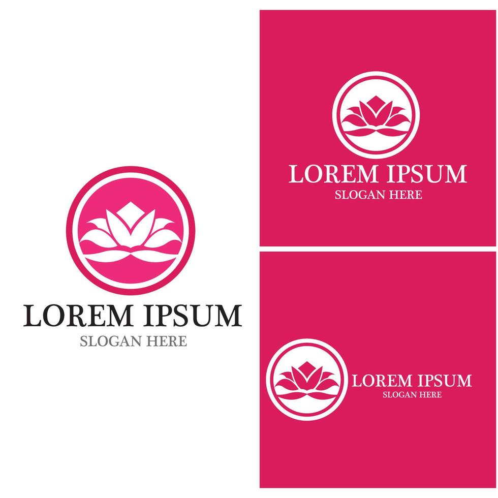 lotus bloem logo vector sjabloon illustratie