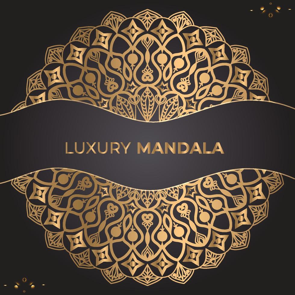 modern luxe mandala ontwerp achtergrond sjabloon vector