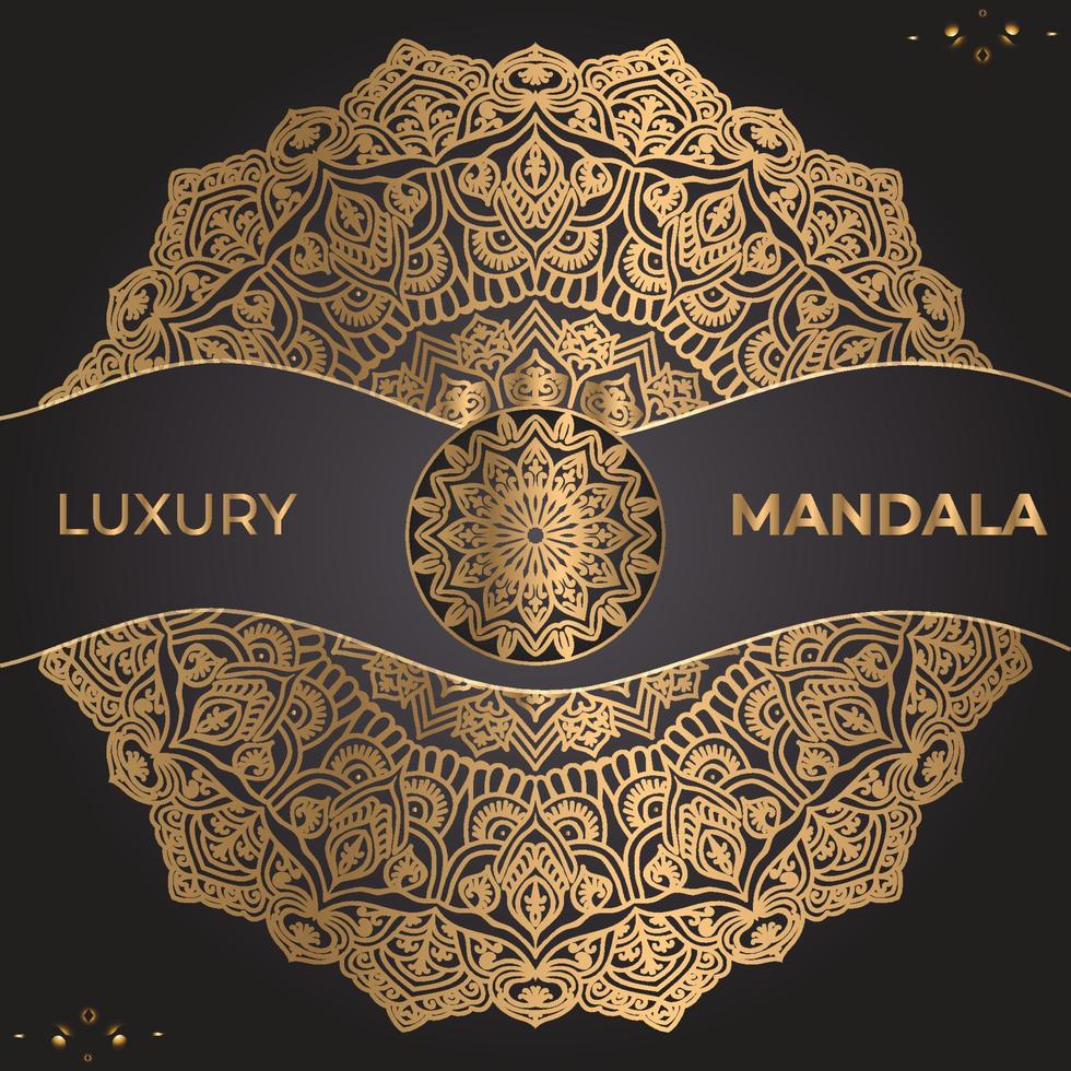 modern luxe mandala ontwerp achtergrond sjabloon vector