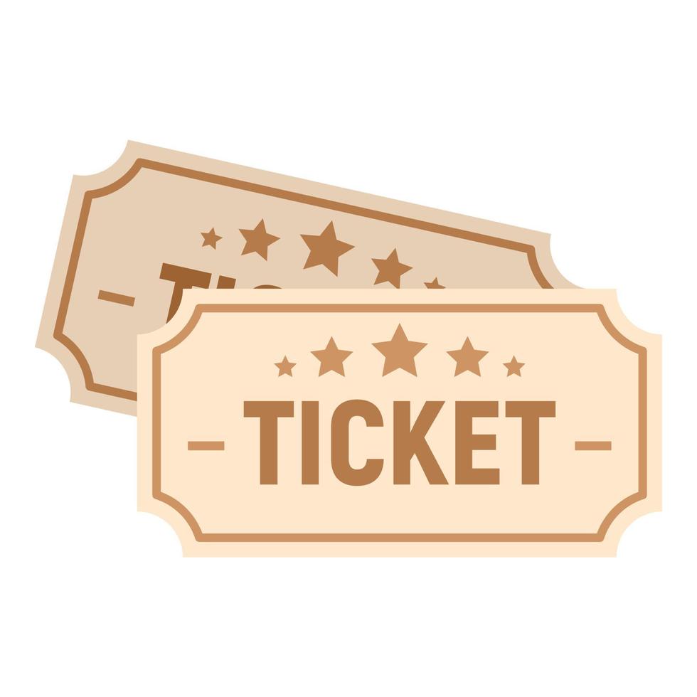 papier bioscoop ticket icoon, vlak stijl vector