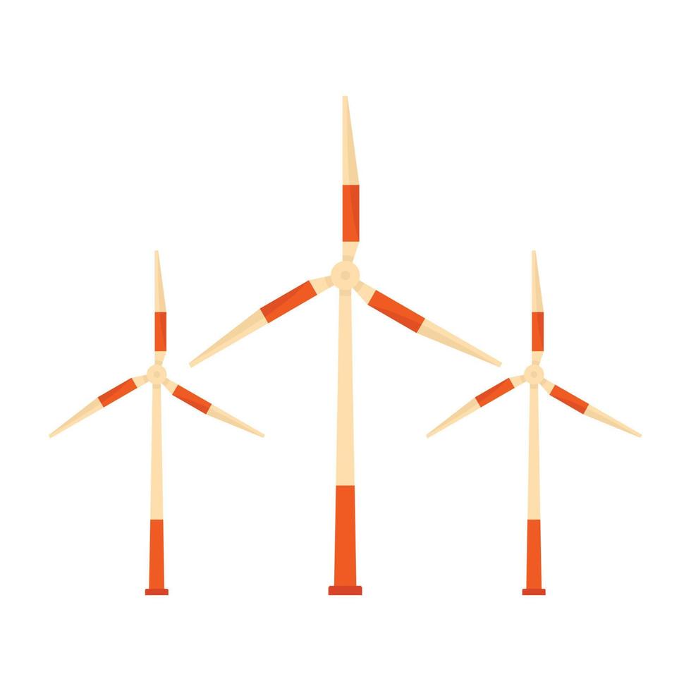 modern wind turbine icoon, vlak stijl vector