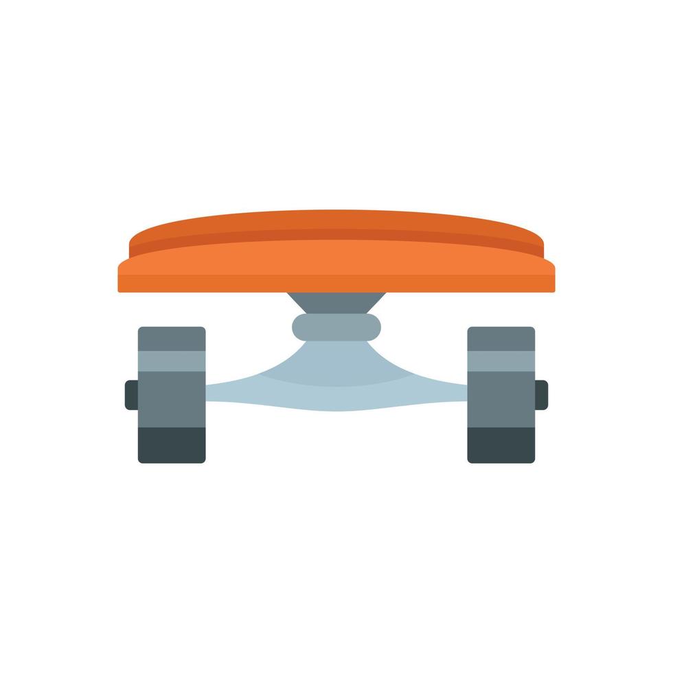 voorkant van skateboard icoon, vlak stijl vector