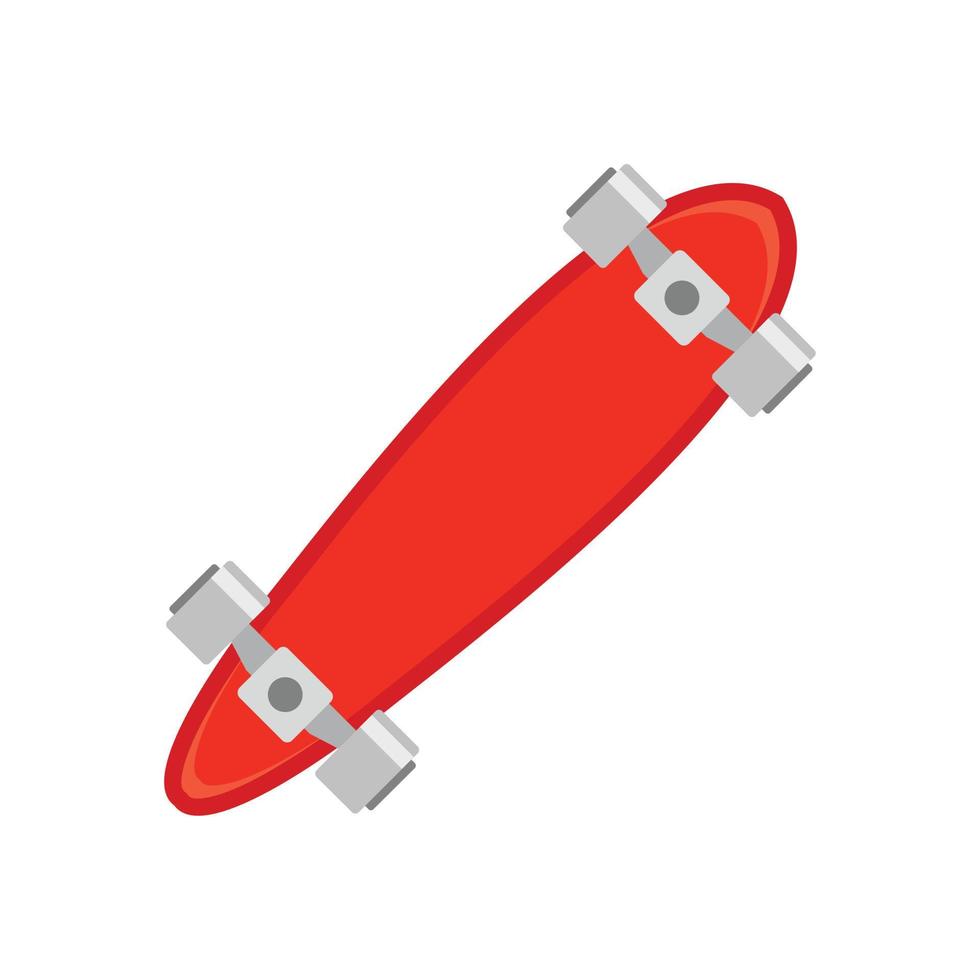 snelheid skateboard icoon, vlak stijl vector