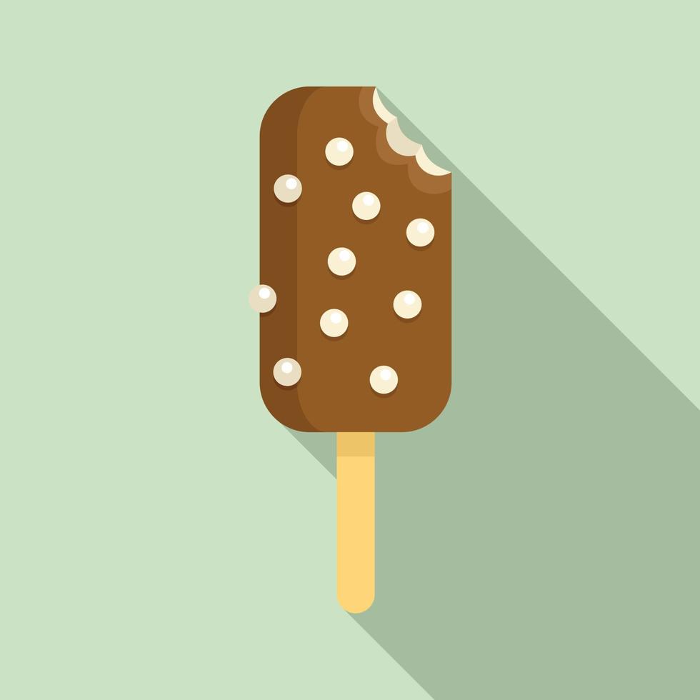 smakelijk chocola ijs room icoon, vlak stijl vector