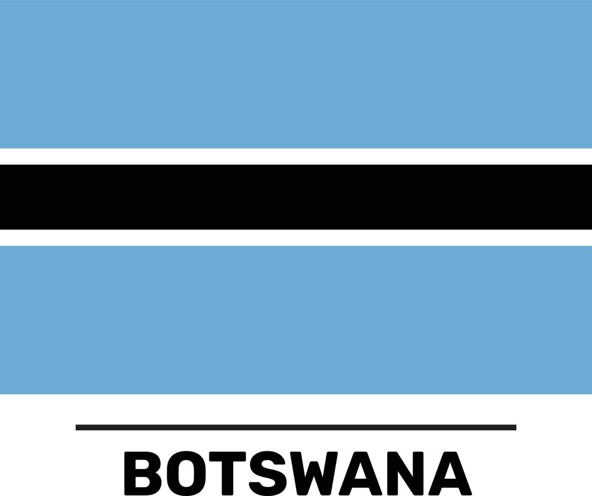 botswana vlag ten volle bewerkbare en schaalbaar vector het dossier