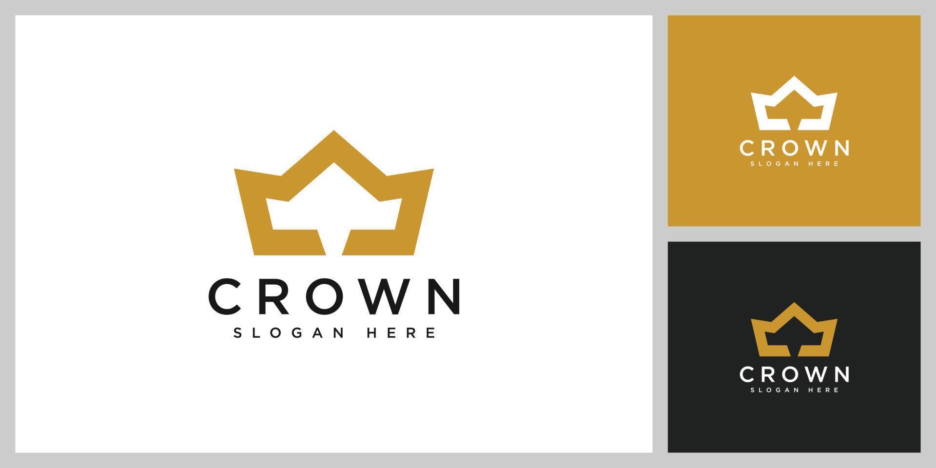 kroon logo vector ontwerpsjabloon