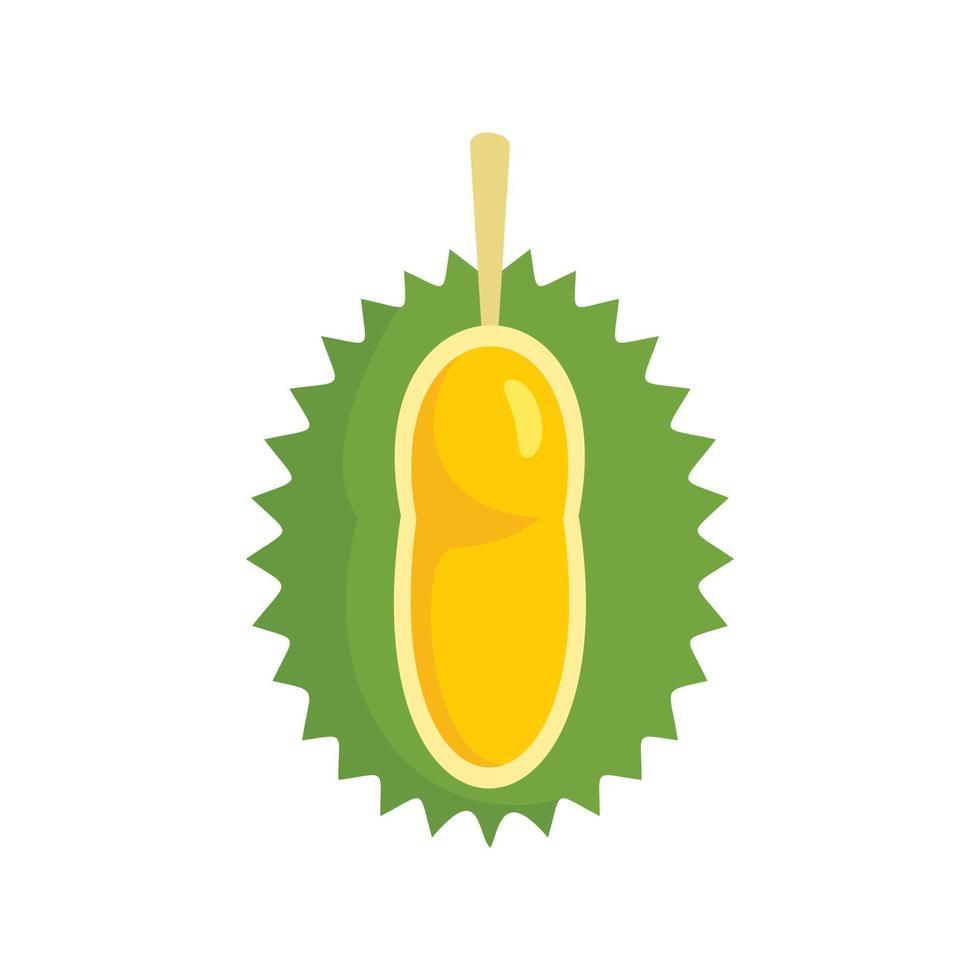 klein durian fruit icoon, vlak stijl vector