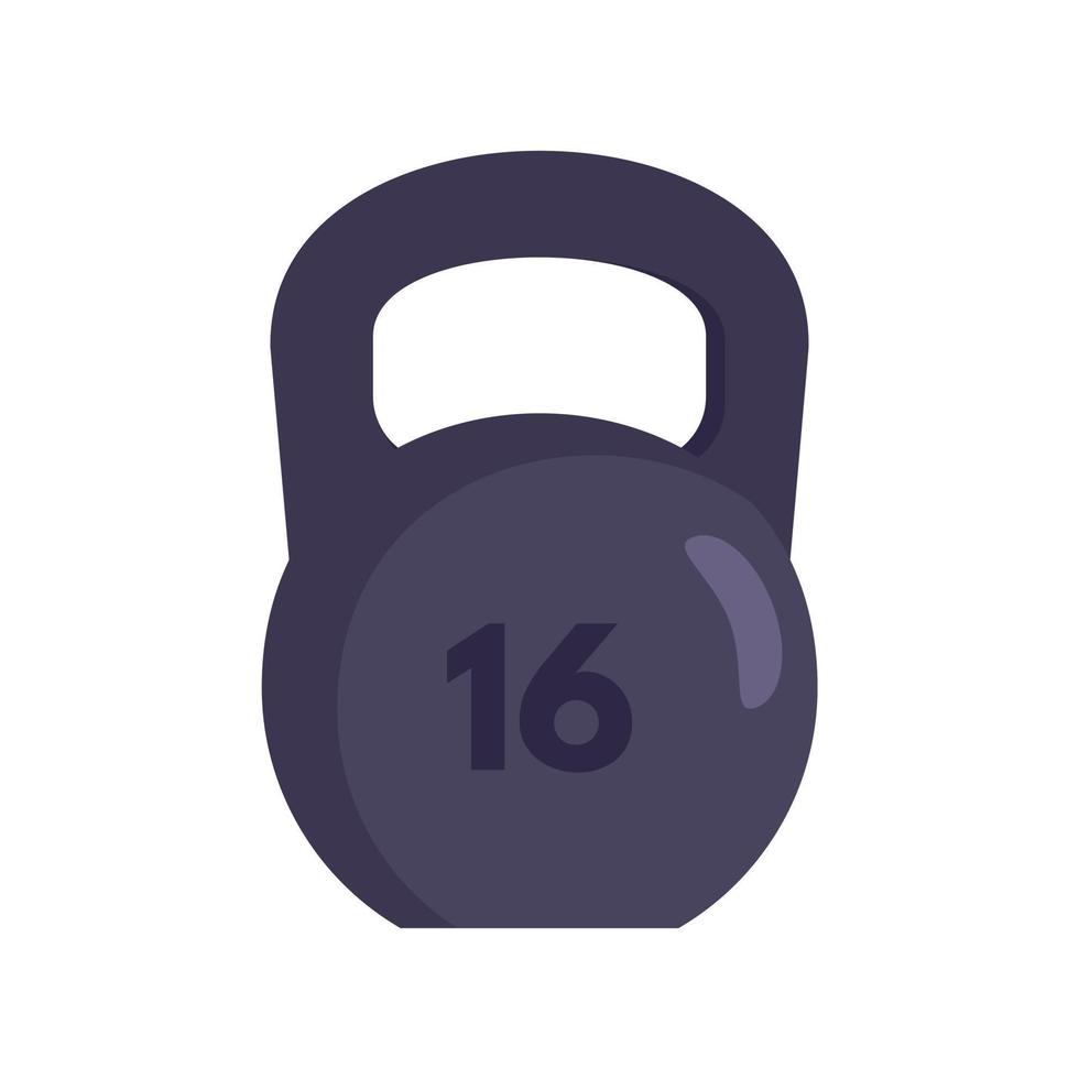 kettlebell icoon, vlak stijl vector