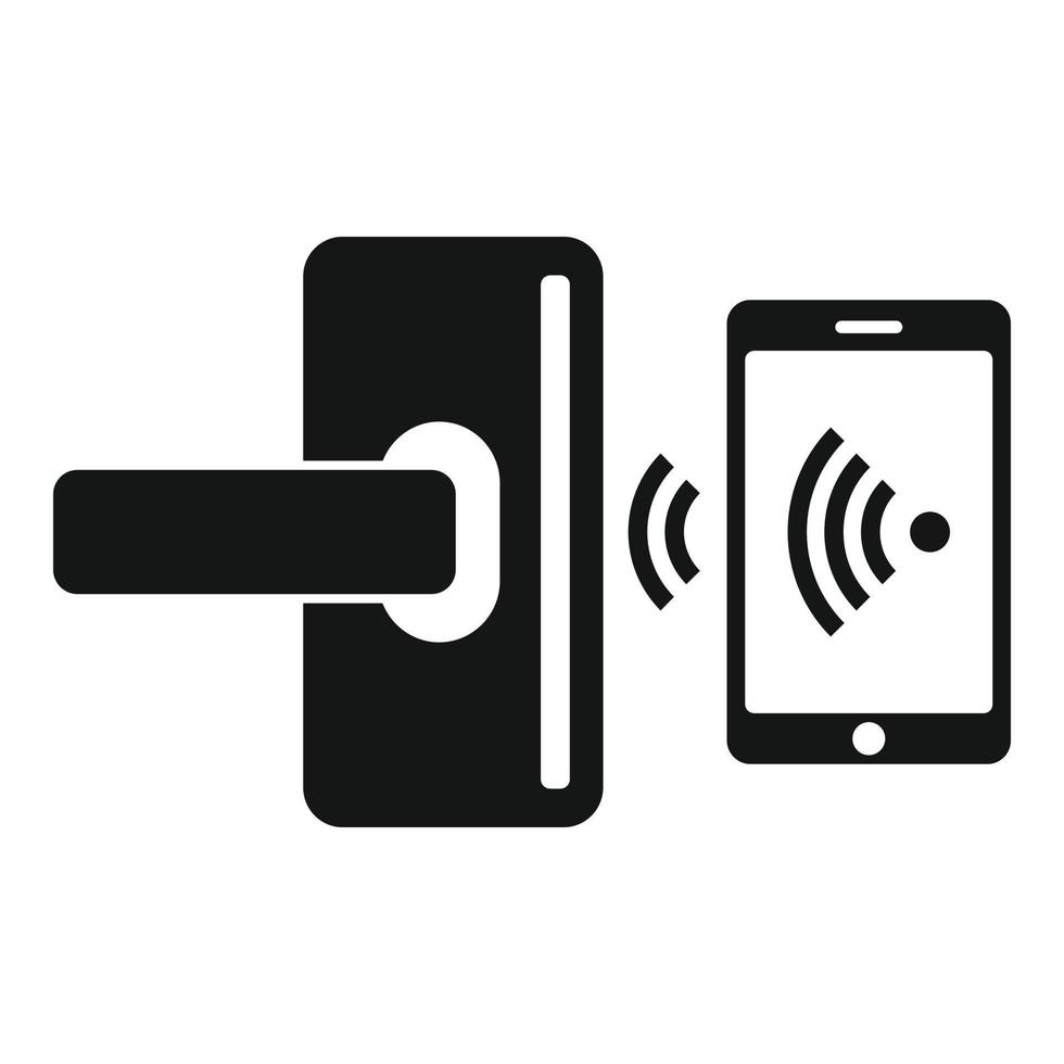 smartphone slot deur icoon, gemakkelijk stijl vector