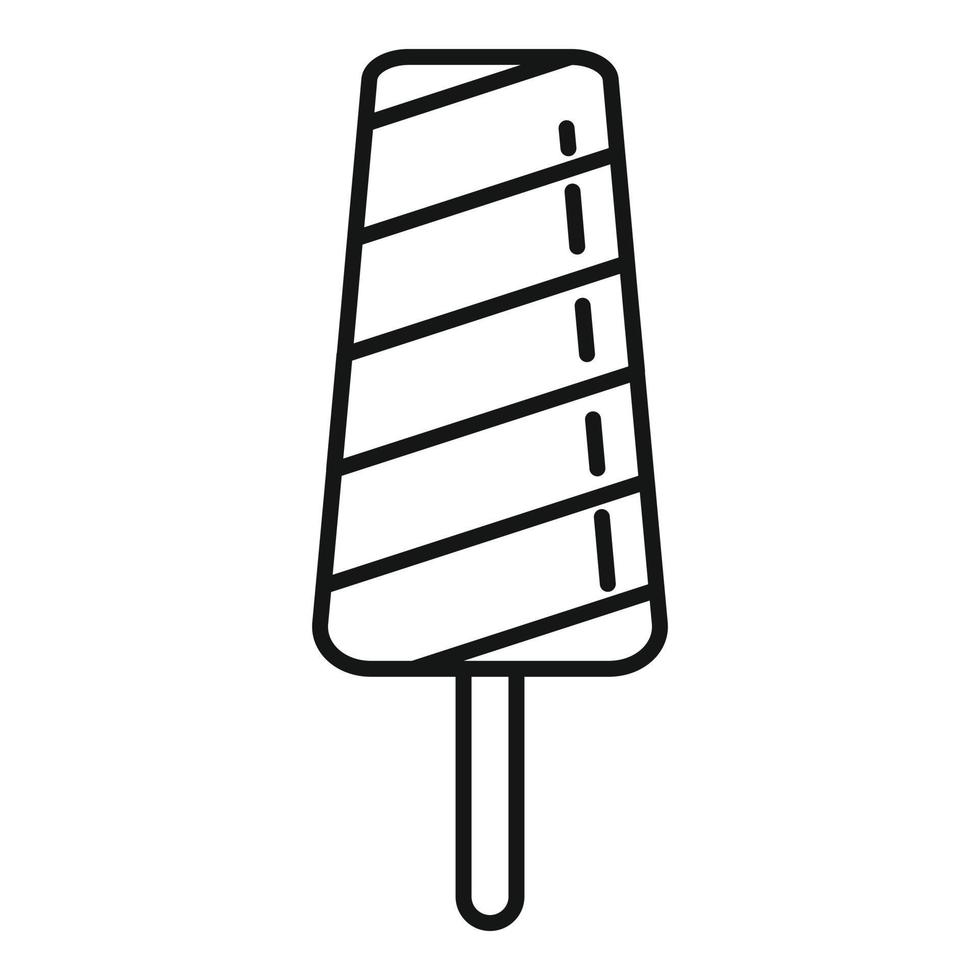 lolly ijs room icoon, schets stijl vector
