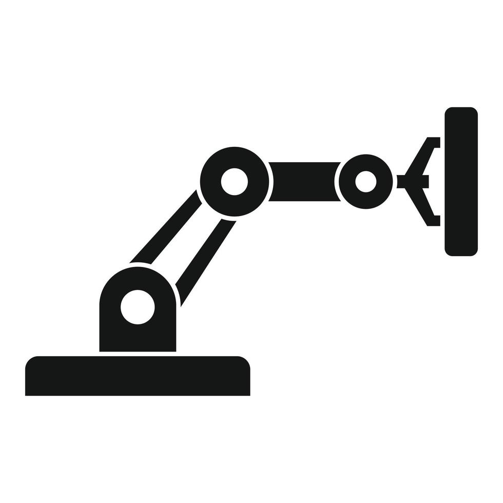 auto industrie robot hand- icoon, gemakkelijk stijl vector