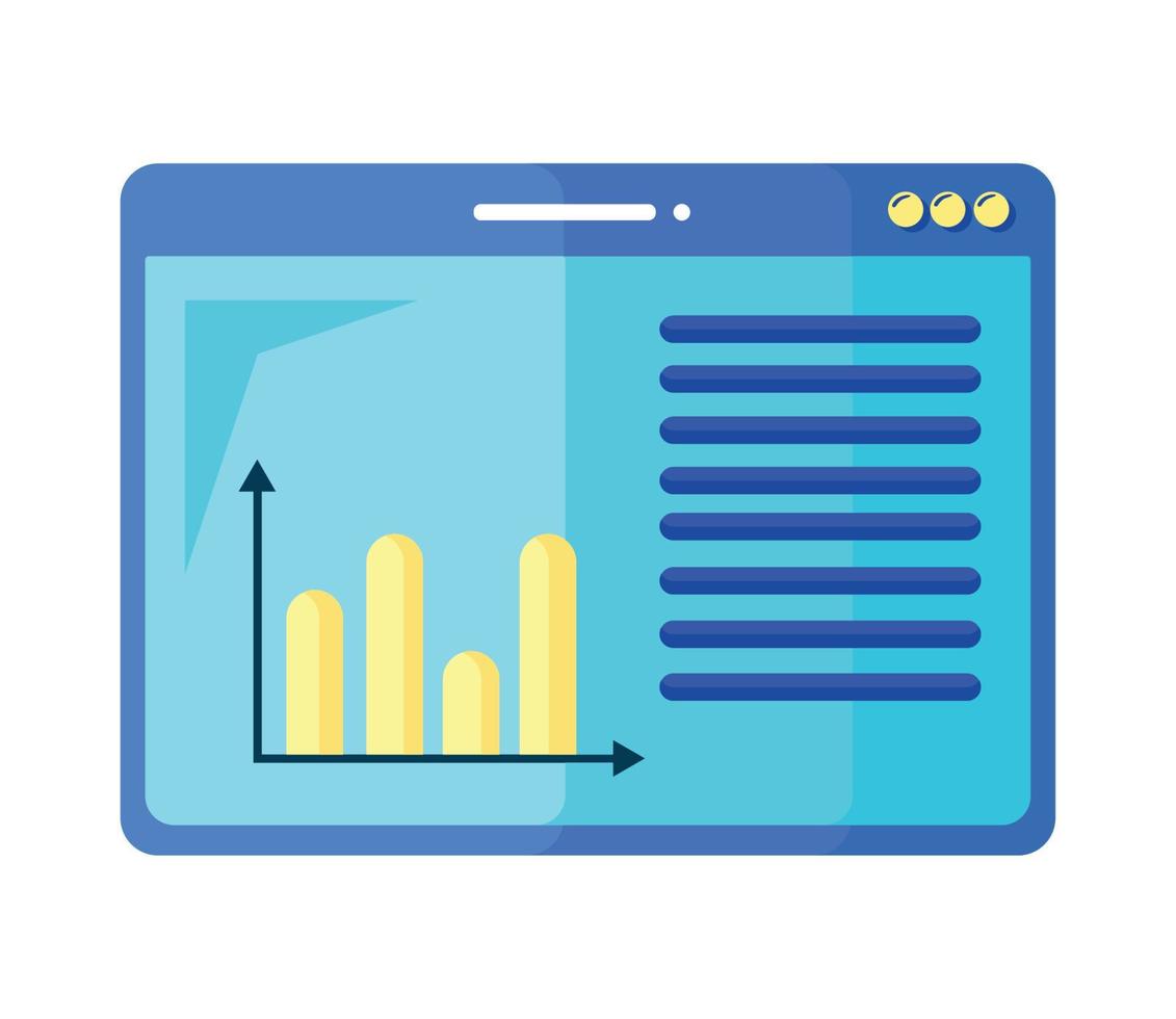 statistieken bars in webpagina vector