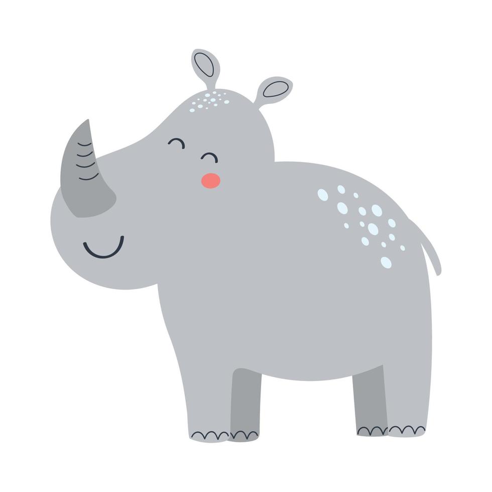 schattig neushoorn aanbiddelijk vector