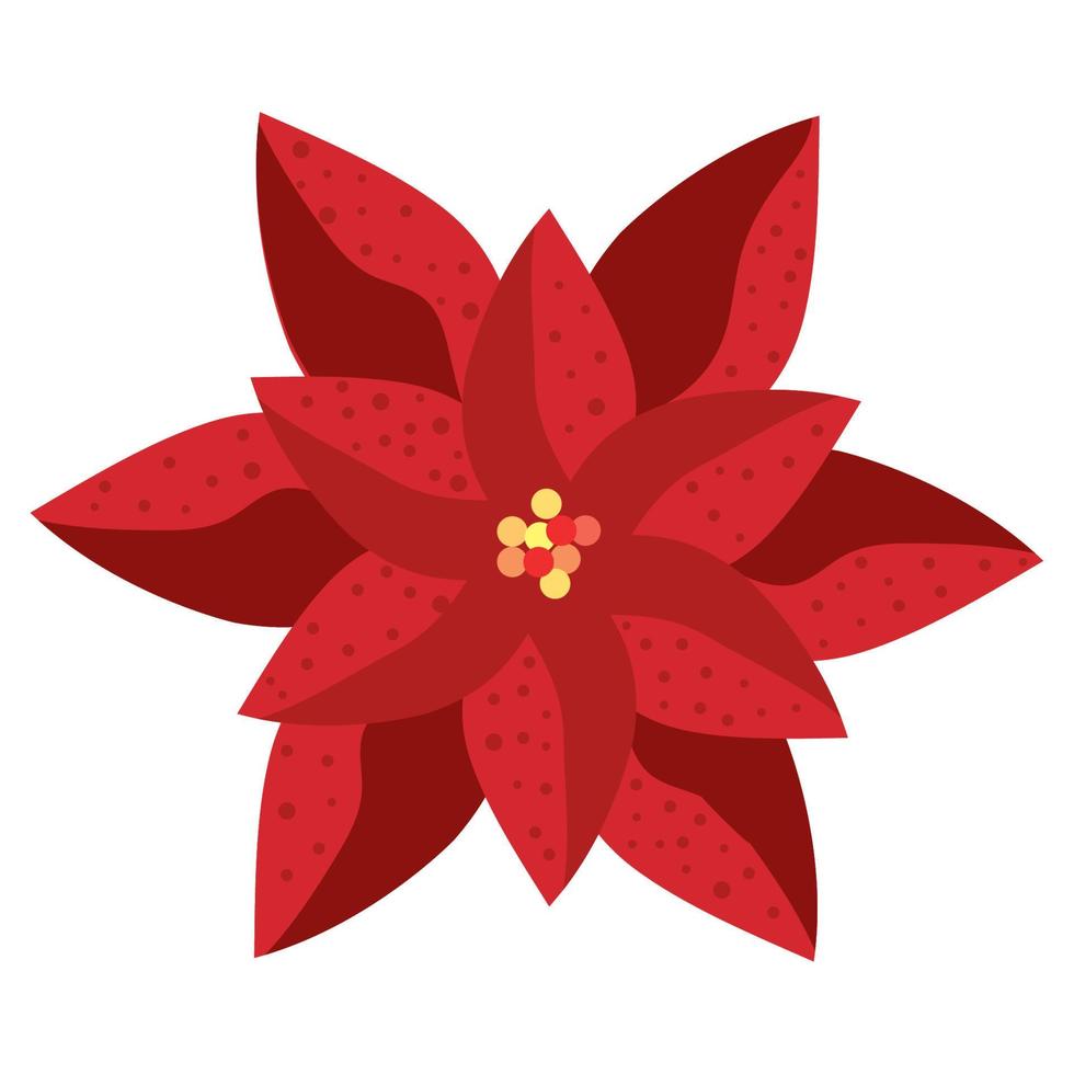 kerst rode bloem vector