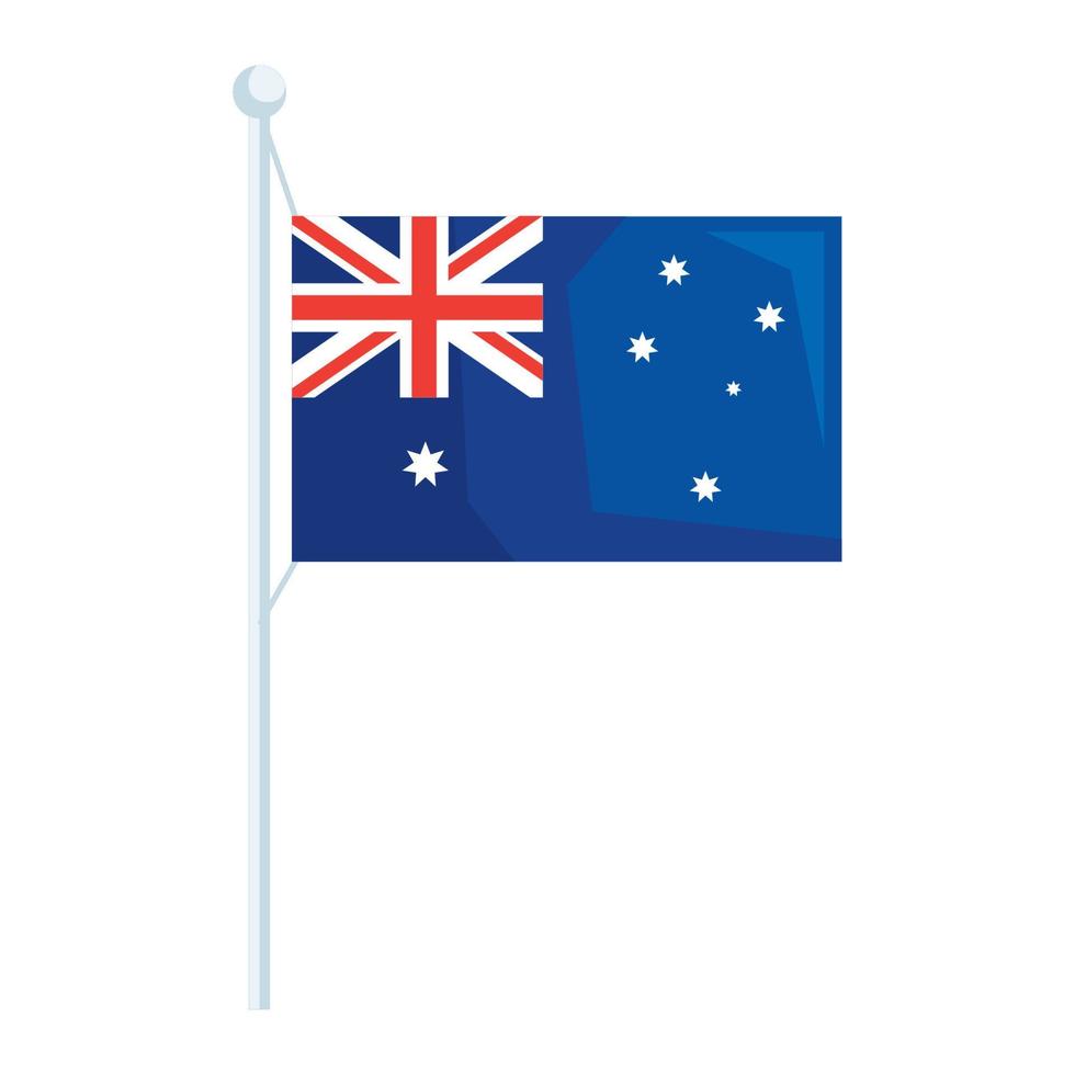 Australisch vlag in pool vector