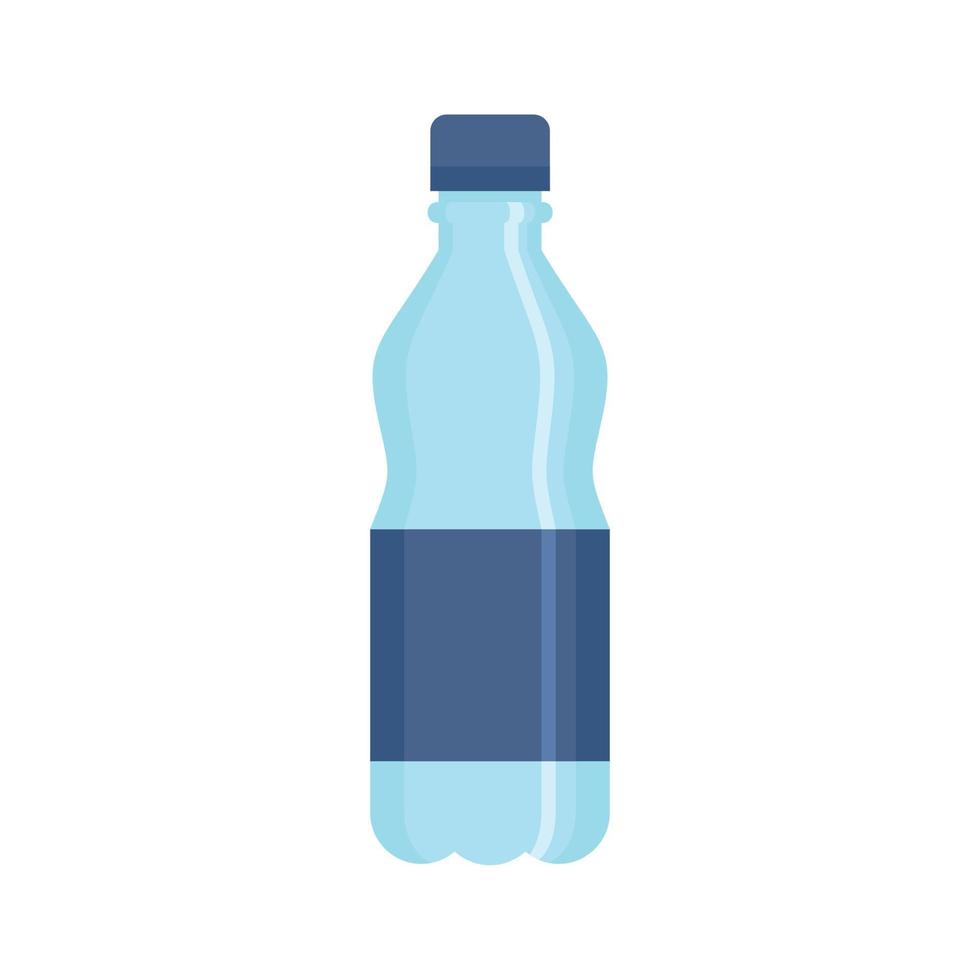 plastic water fles icoon, vlak stijl vector