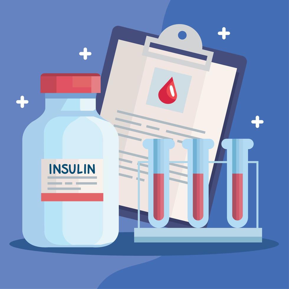 insuline flacon met buizen test vector