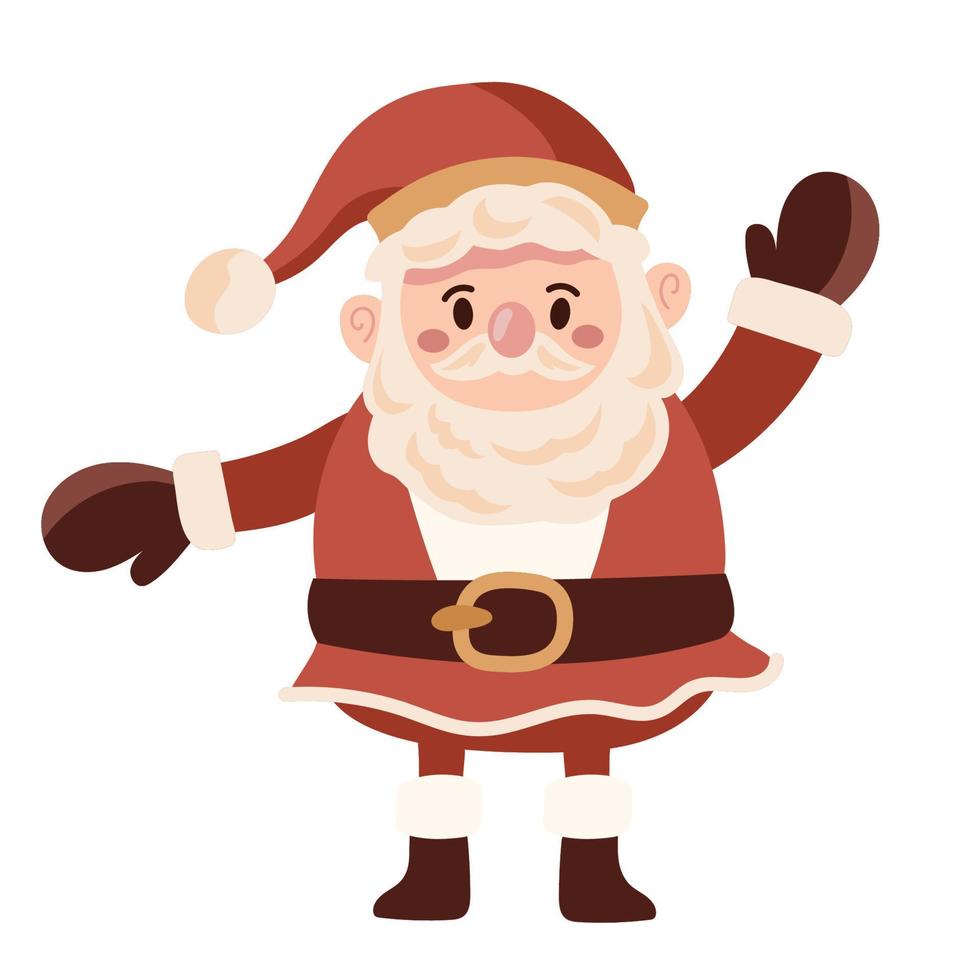 de kerstman claus saludaterend vector