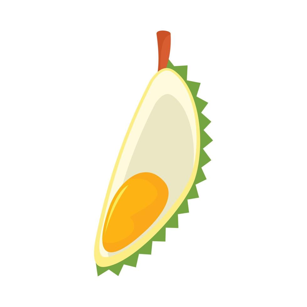 Hoes plak durian icoon, vlak stijl vector