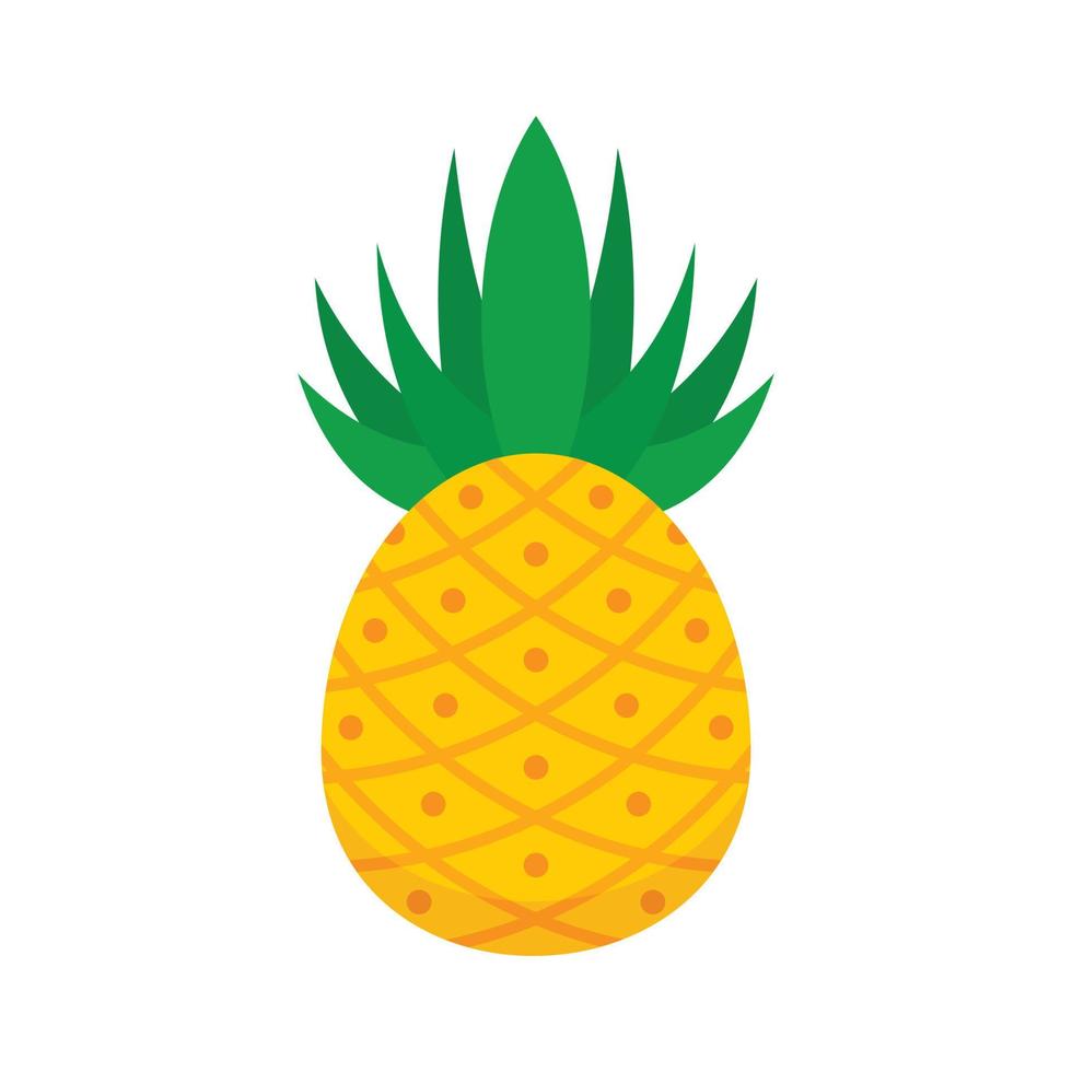 eco ananas icoon, vlak stijl vector