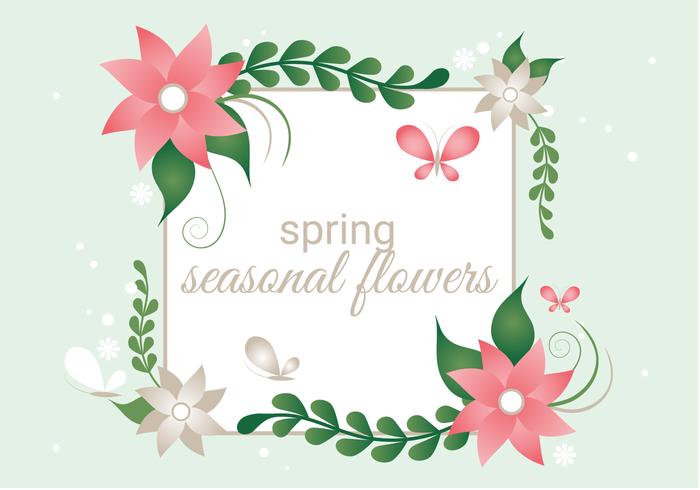 Gratis Spring Season Decoration Vector Achtergrond