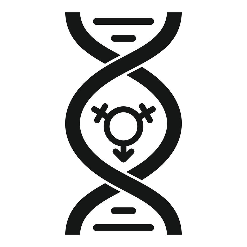 transgender dna icoon, gemakkelijk stijl vector