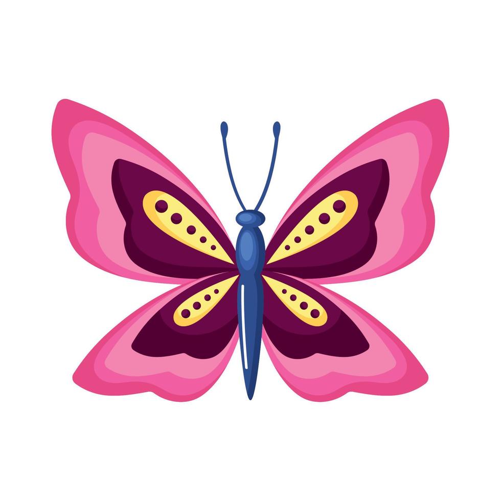 schoonheid roze vlinder insect vector