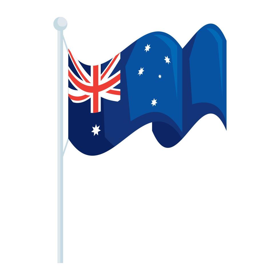 Australisch vlag golvend vector