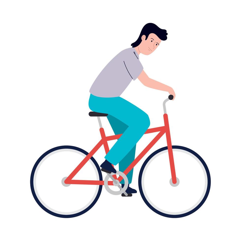 man fietsten vector