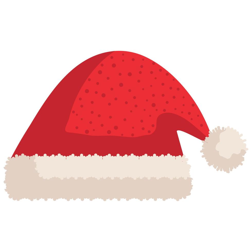 Kerstmis de kerstman rood hoed vector