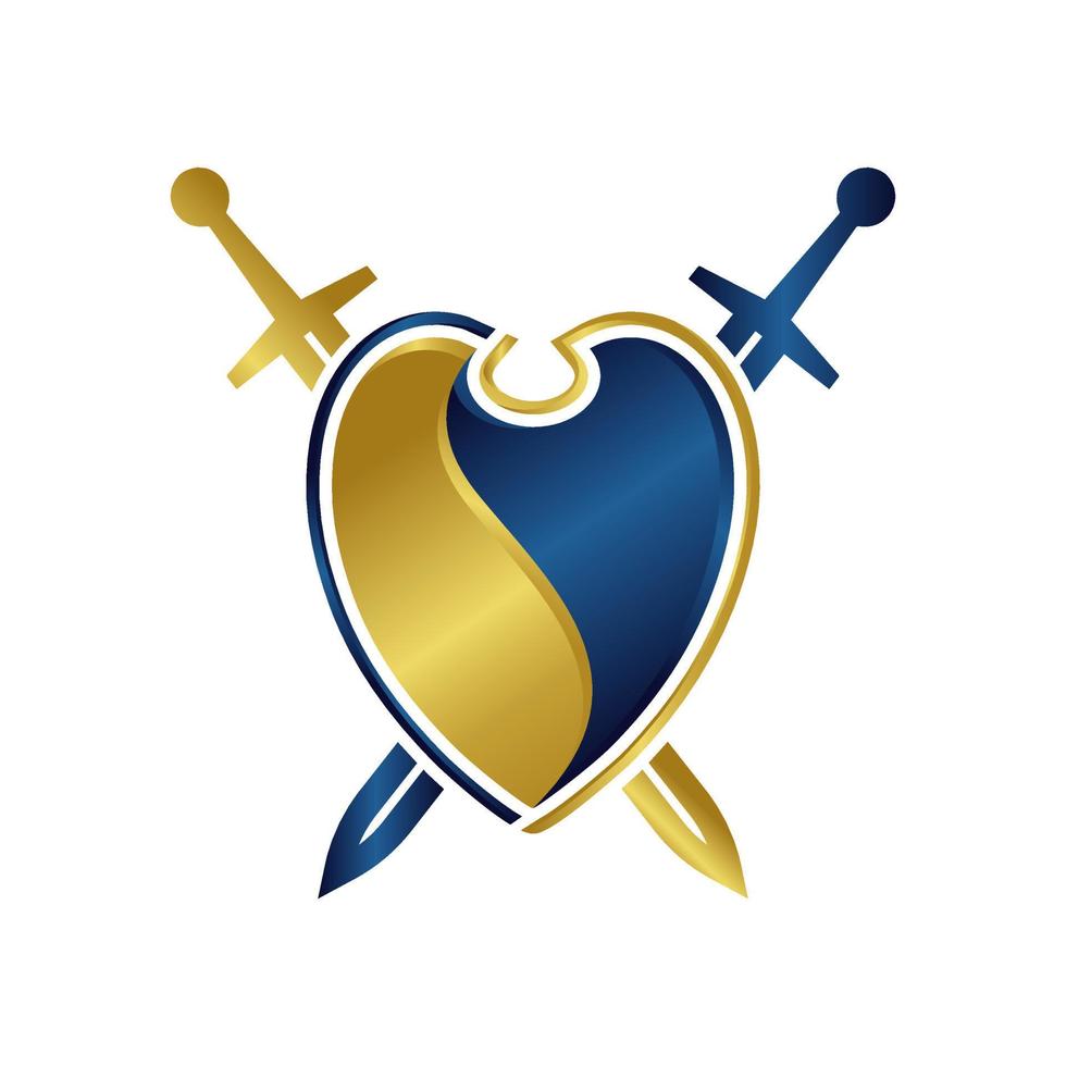 Koninklijk merk luxe heraldisch schild kam logo ontwerp vector sjabloon